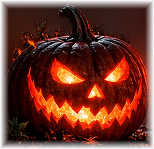 Abóbora de Halloween acesa